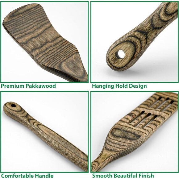 6 Pcs Kitchen Tools Set Including Cooking Slotted Spatula Spaghetti Spoon - Picture 9 of 13